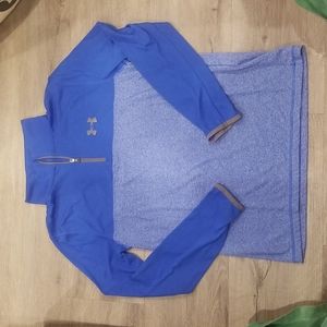 Under Armour youth Large heat gear 1/4 zip Long Sleeve shirt